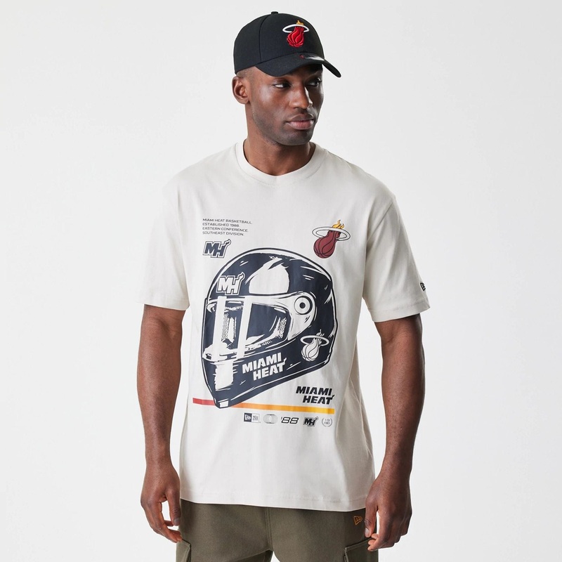Miami Heat Modern Driver Light Beige T-Shirt S