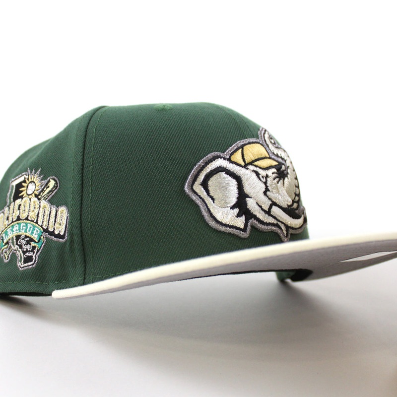 MODESTO AS ELEPHANT M HOMETOWN COLLECTION New Era 59Fifty Fitted Hat (Mountain Green Chrome White Gray Under Brim) 7