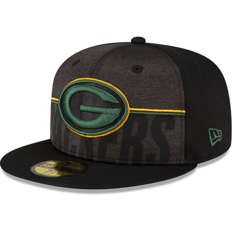 New Era Green Bay Packers 2023 Training Black 59FIFTY Fitted Hat