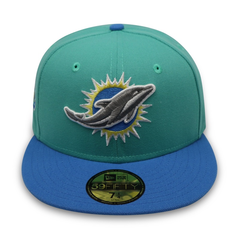 New Era Miami Dolphins Mint Green/Blue Reef 2004 Pro Bowl 59FIFTY Fitted Hat