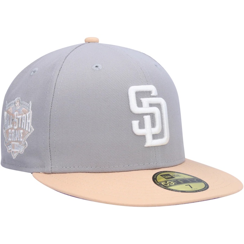 New Era San Diego Padres Gray/Peach 2016 All-Star Game Purple Undervisor 59FIFTY Fitted Hat