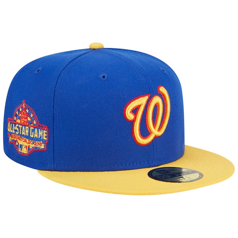New Era Washington Nationals Blue/Yellow Empire 2023 59FIFTY Fitted Hat