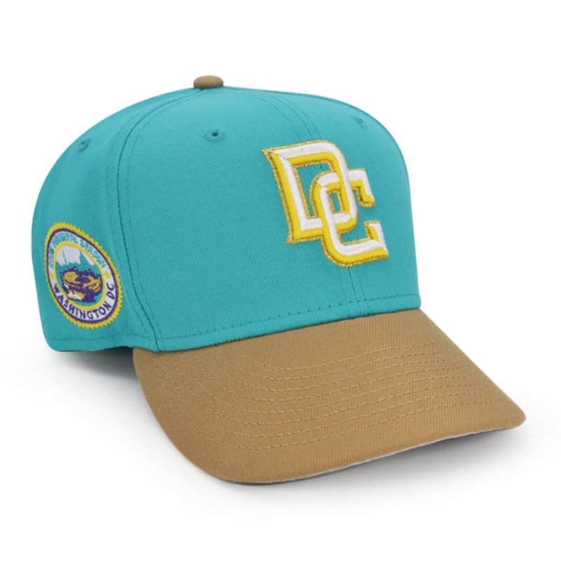 New Era Washington Nationals DC 2008 Inaugural Season Teal/Khaki 59FIFTY Fitted Hat