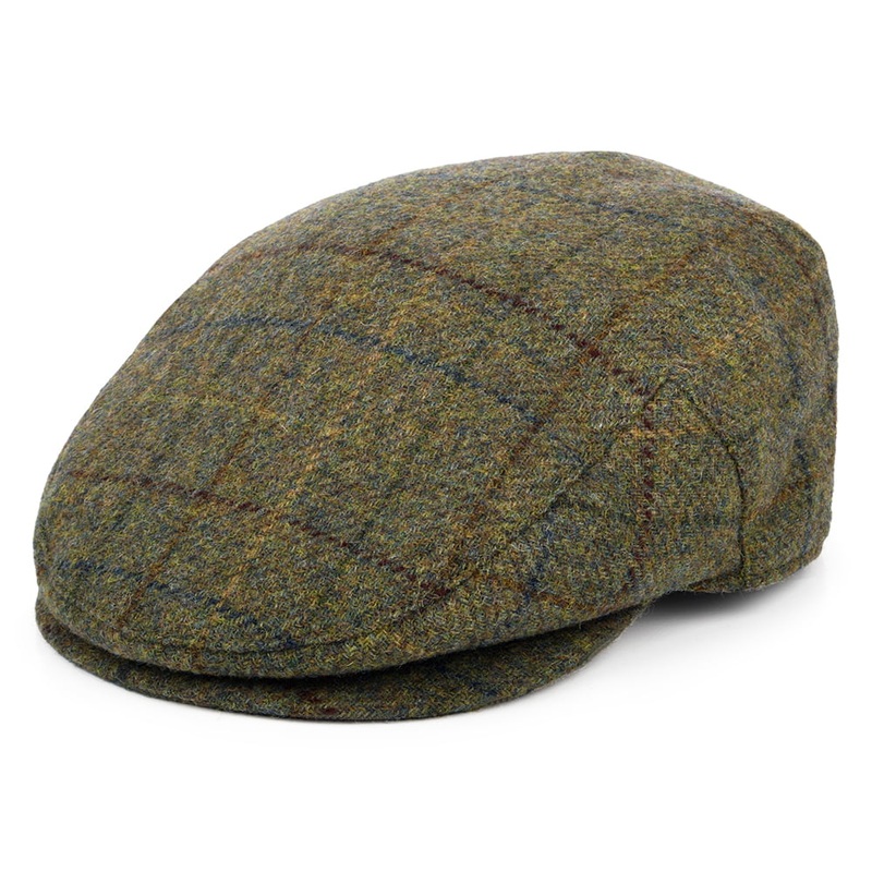 Barbour Hats Cairn Waterproof Wool Flat Cap – Olive 6 7/8