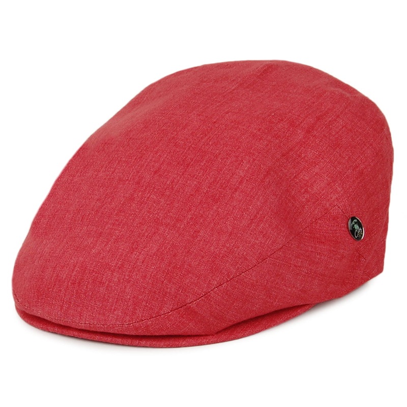 City Sport Hats Promo Linen Flat Cap – Brick Red 55