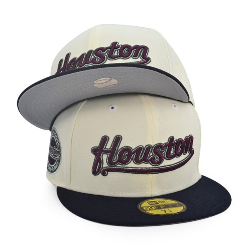 Houston Astros 45 YEARS Exclusive New Era 59Fifty Fitted Hat -Chrome/Navy 6 7/8