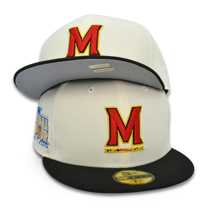 Maryland Terrapins 2002 FINAL FOUR Exclusive New Era 59Fifty Fitted NCAA Hat – Chrome/Black 7