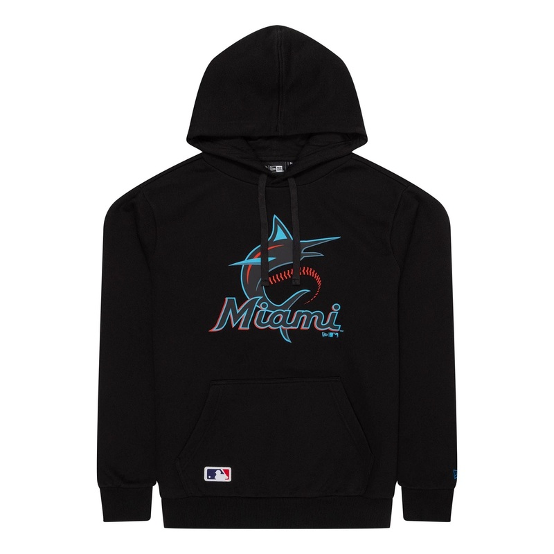 Miami Marlins MLB Regular Black Pullover Hoodie XS