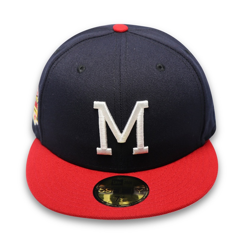 MILWAUKEE BRAVES (1957 WORLDSERIES) NEW ERA 59FIFTY FITTED ( OFF-WHITE UNDER VISOR) 67/8