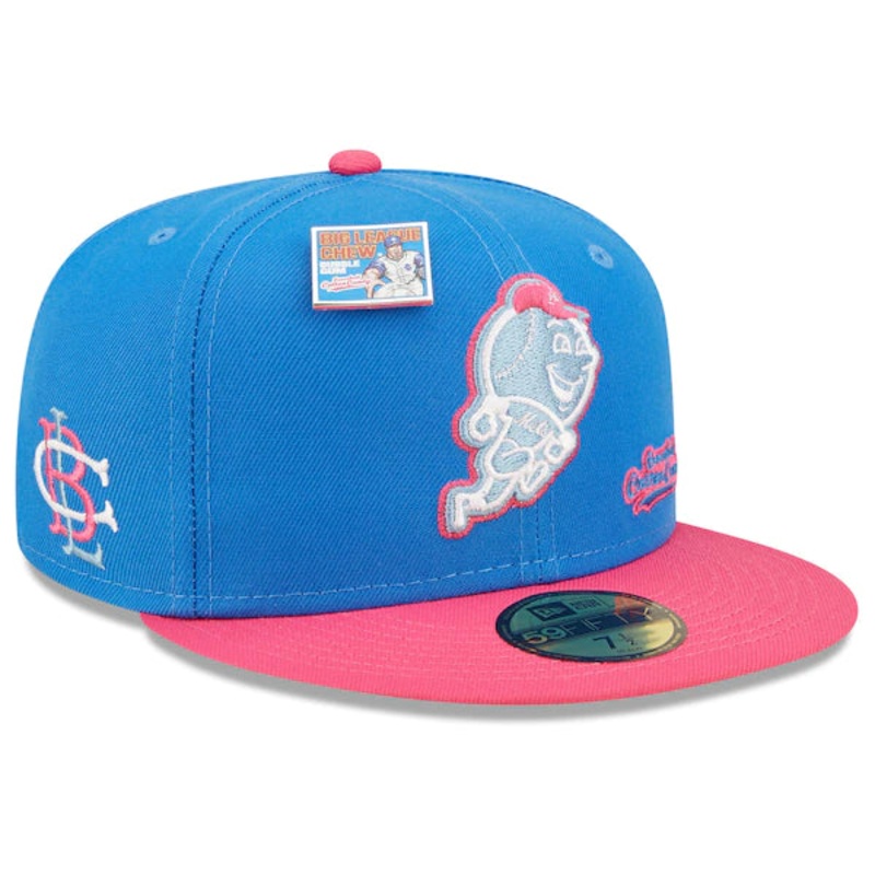 New Era MLB x Big League Chew  New York Mets Curveball Cotton Candy Flavor Pack 59FIFTY Fitted Hat – Blue/Pink