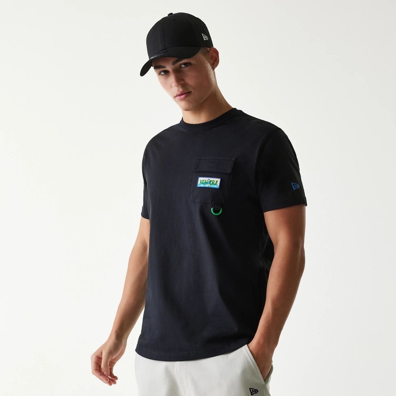 New Era Outdoor Earth Day Black Side Pocket T-Shirt XS