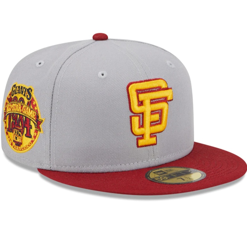 New Era San Francisco Giants Gray/Red 1984 MLB All-Star Game Navy Undervisor 59FIFTY Fitted Hat