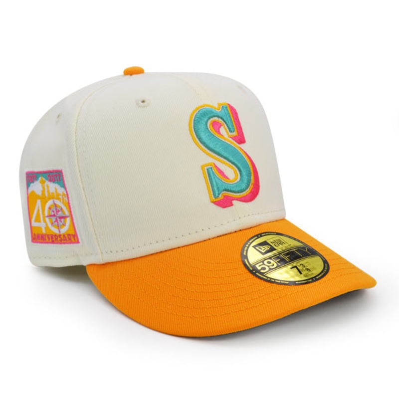 New Era Seattle Mariners 40th Anniversary Chrome/Orange 59FIFTY Fitted Hat