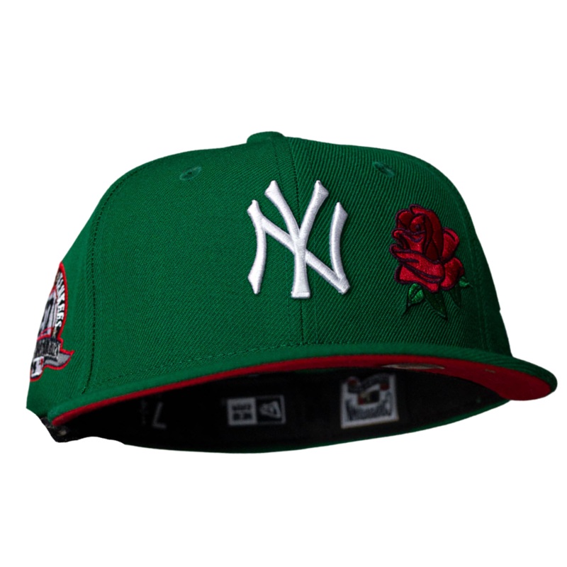 New Era x FAM New York Yankees Green Red Rose 27x Champions 59FIFTY Fitted Hat
