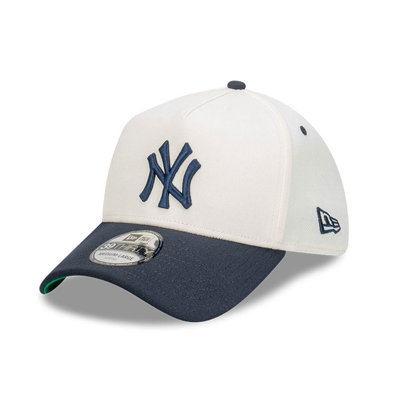 New York Yankees 39THIRTY A-Frame Apac Exclusive White/Navy Cap S-M