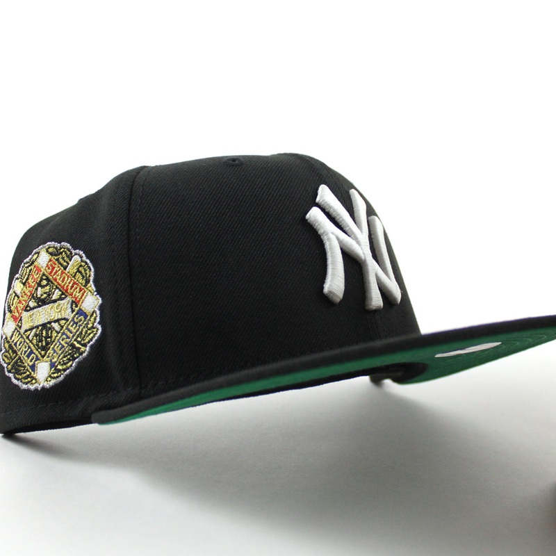 New York Yankees YANKEE STADIUM New Era 59Fifty Fitted Hat (Black Green Under Brim) 6 7/8