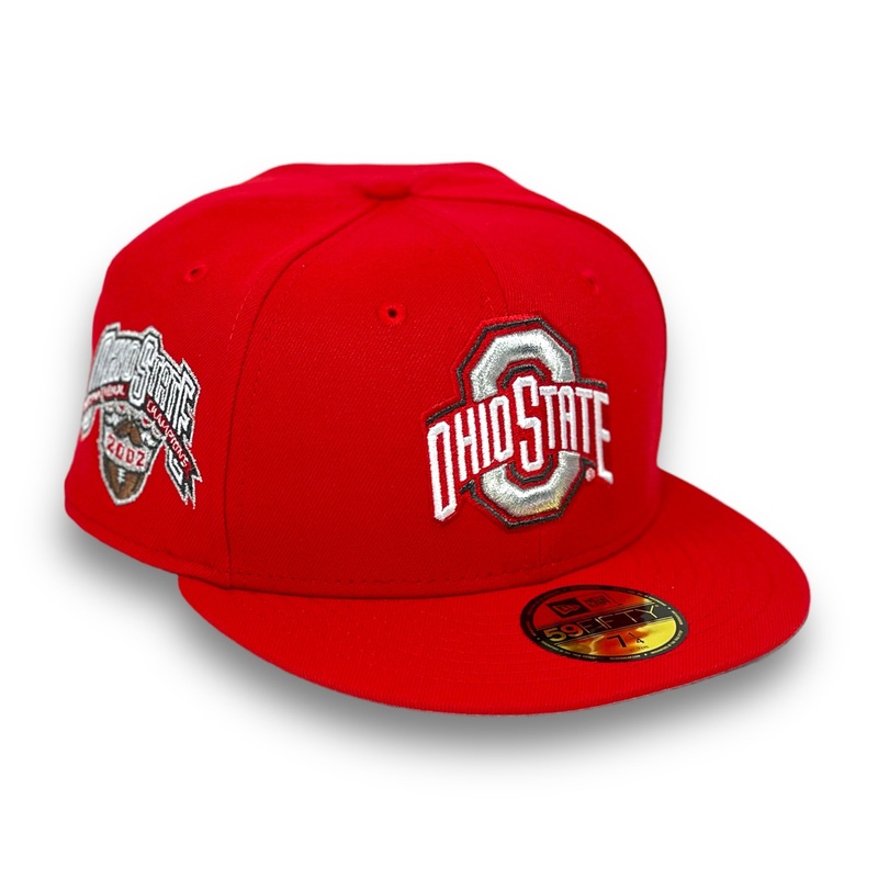 OHIO STATE BUCKEYES (RED)(2002 NATIONAL CHAMPS) NEW ERA 59FIFTY FITTED 67/8