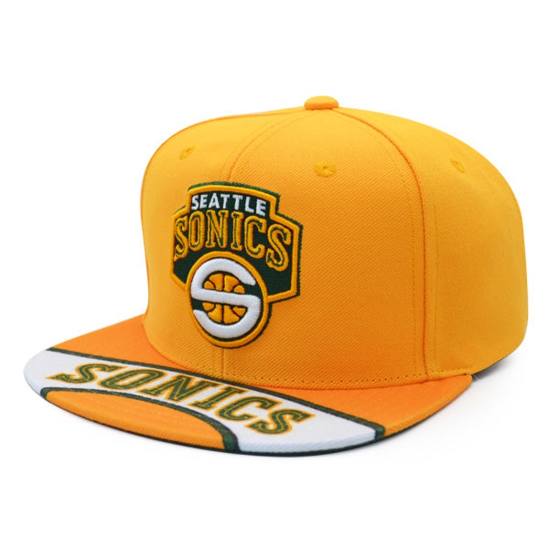 Seattle Supersonics Mitchell & Ness SWINGMAN POP Snapback Hat – Yellow