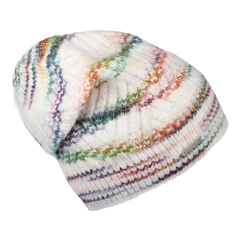 Seeberger Hats Knitted Floppy Beanie Hat – Off White-Multi 1-Size