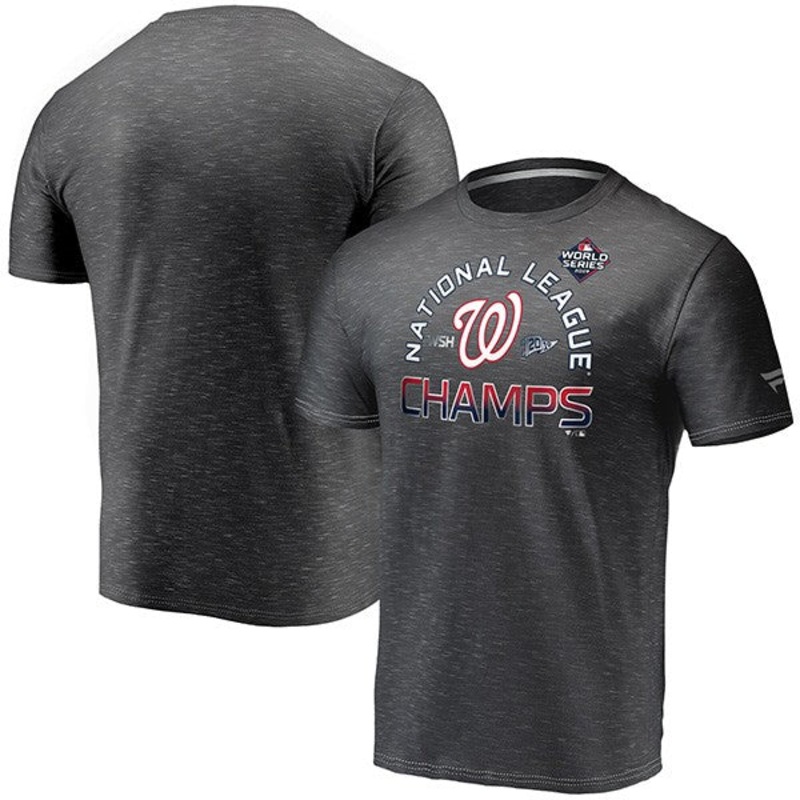 Washington Nationals Fanatics 2019 National League Champions Locker Room T-Shirt – Gray 3X