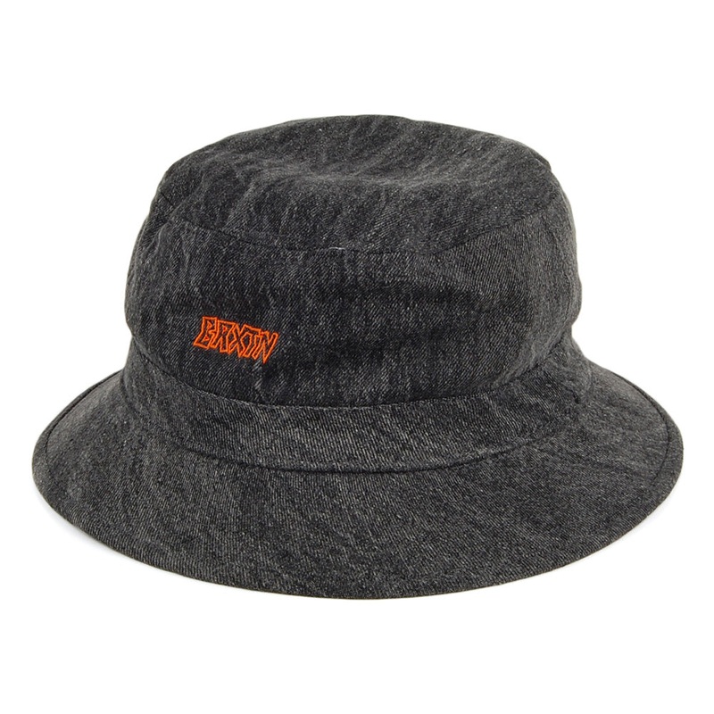 Brixton Hats Simmons Bucket Hat – Washed Black Small-56cm