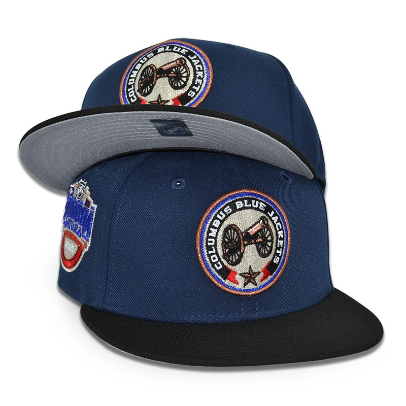 Columbus Blue Jackets “CANNON BALL” Exclusive New Era 59Fifty Fitted Hat – Ocean Side/Black 6 7/8