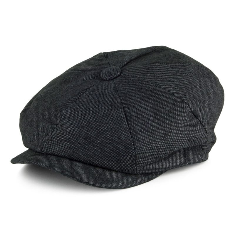 Failsworth Hats Alfie Irish Linen Newsboy Cap – Charcoal S