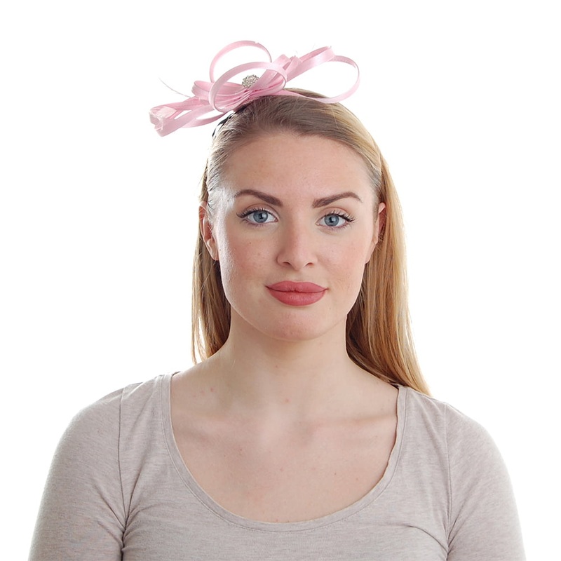 Failsworth Hats Satin Fascinator – Light Pink 1-Size