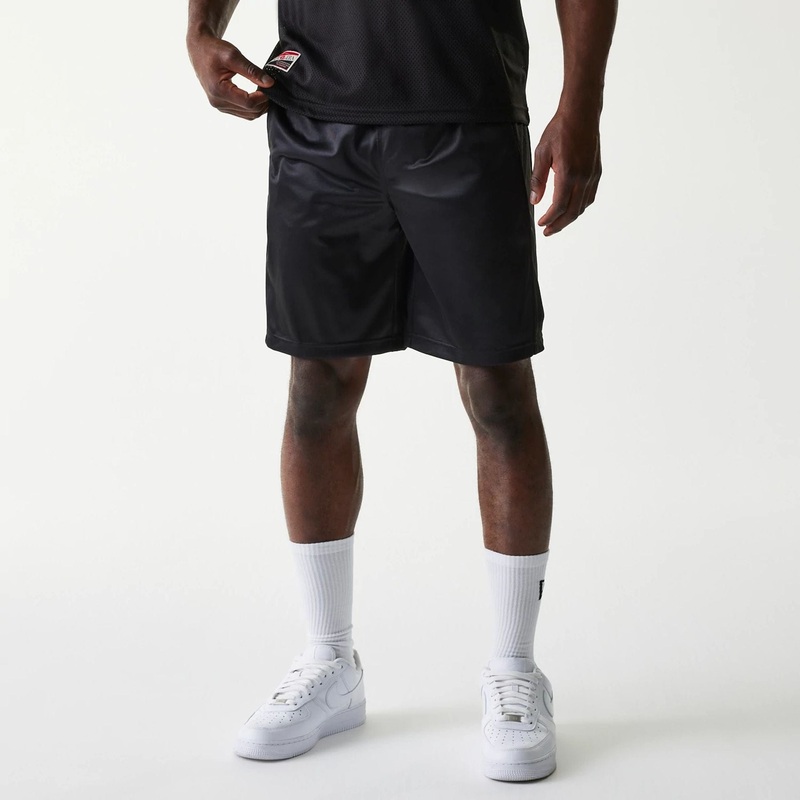 New Era Retro Sports Black Mesh Shorts XS