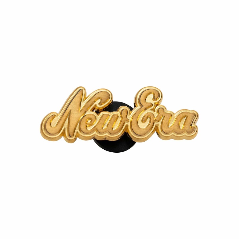 New Era Script Logo Gold Pin Badge OSFM