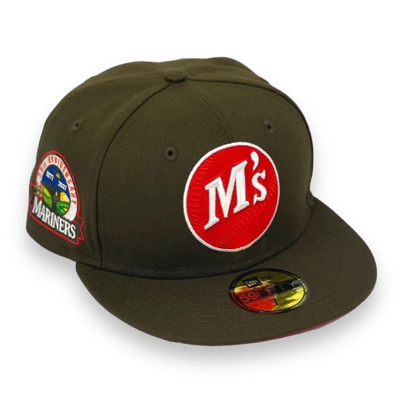 SEATTLE MARINERS (BROWN/RED) (30TH ANNIVERSARY) NEW ERA 59FIFTY FITTED (RED UNDER VISOR) 67/8