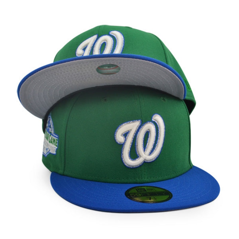 Washington Nationals 2018 ALL-STAR GAME Exclusive New Era 59Fifty Fitted Hat – Green/Blue Azure 6 7/8
