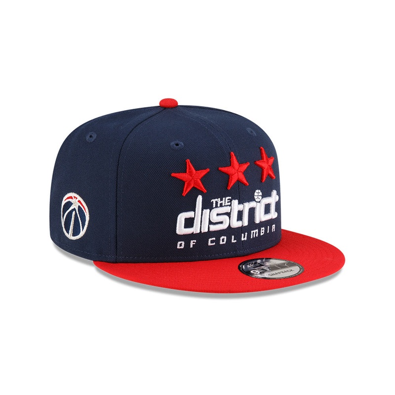 Washington Wizards New Era Jersey Hook Statement Edition 9FIFTY Snapback Hat – Navy/Red