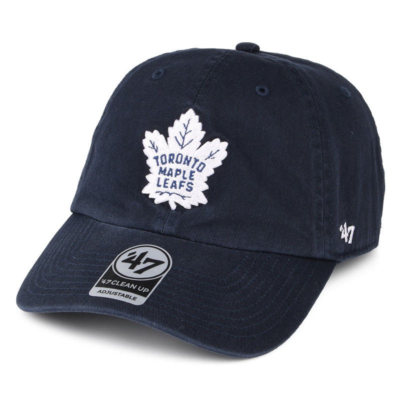 47 Brand Toronto Maple Leafs Baseball Cap – NHL Clean Up – Navy Blue Adjustable