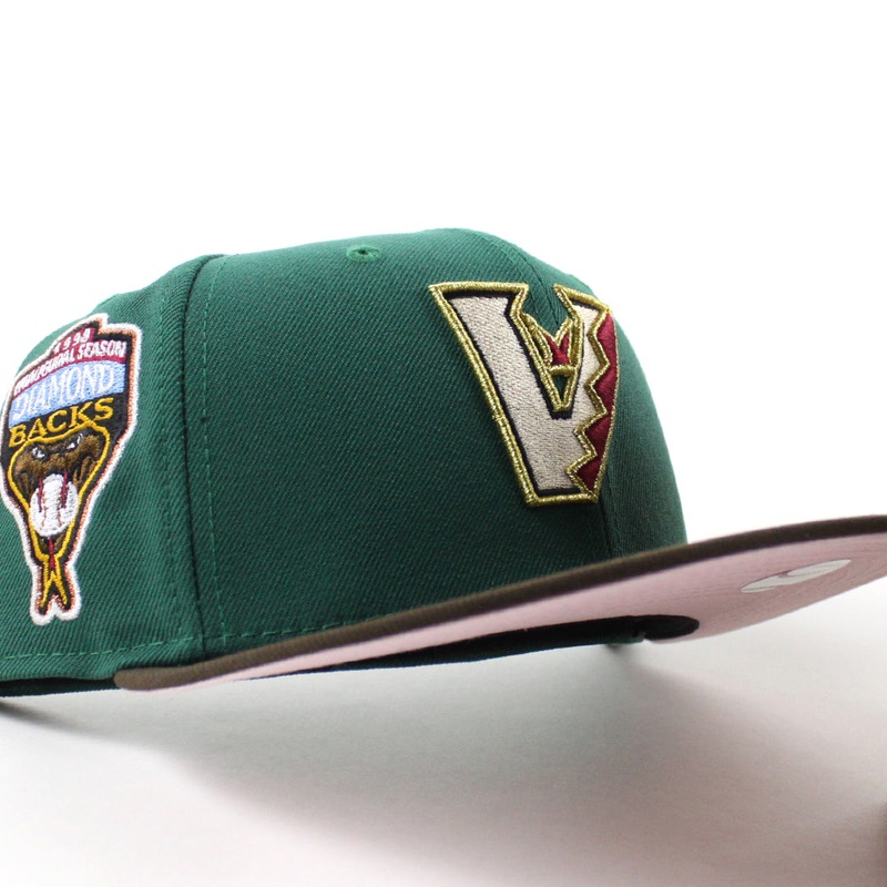 Arizona Diamondbacks 1998 Inaugural Season New Era 59Fifty Fitted Hat (Emerald Walnut Gray Under Brim) 7
