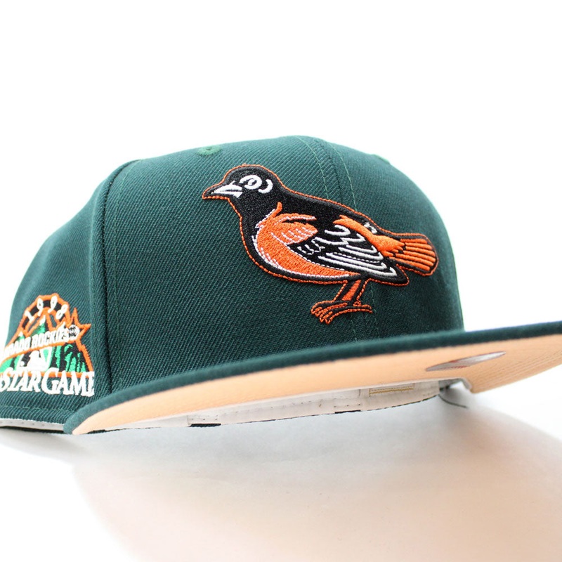 Baltimore Orioles 1998 All-Star Game 59Fifty New Era Fitted Hat (Dark Green Peach Under Brim) 7