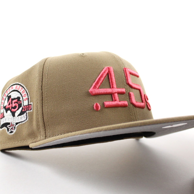 Houston Colt 45 45th Anniversary New Era 59Fifty Fitted Hat (Khaki Gray Under Brim) 6 7/8