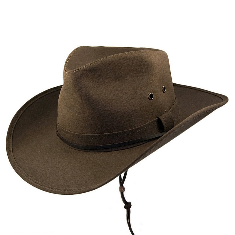 Jaxon & James Oilcloth Aussie Hat – Brown S
