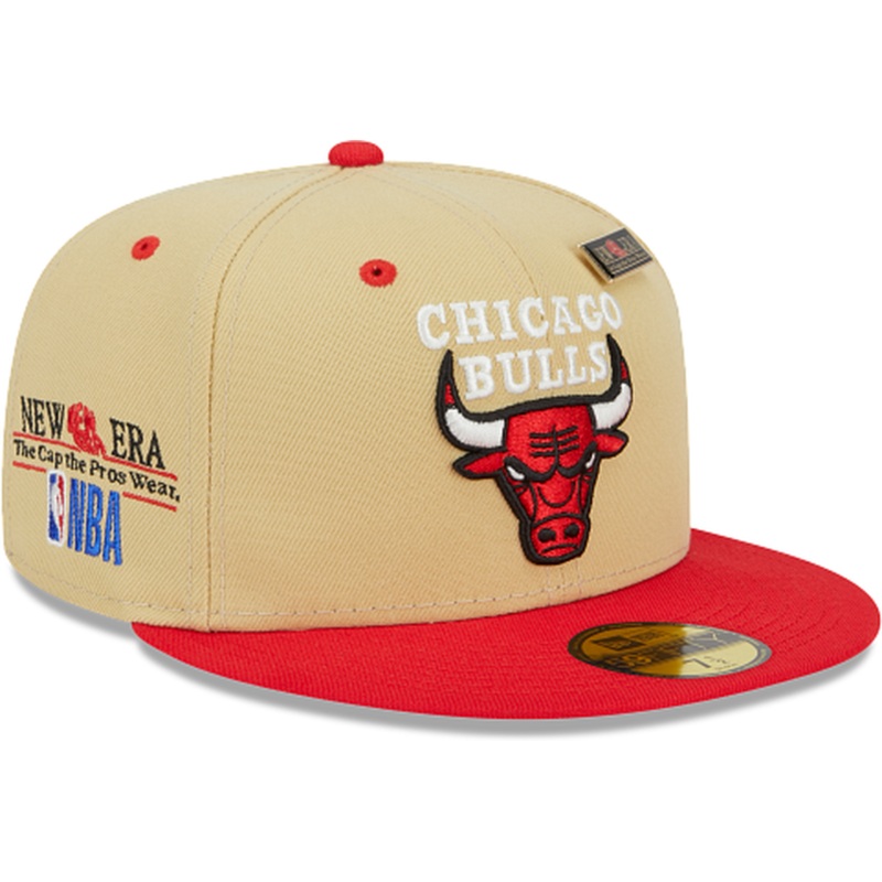 New Era Chicago Bulls Tan ’59FIFTY Day’ 2023 59FIFTY Fitted Hat
