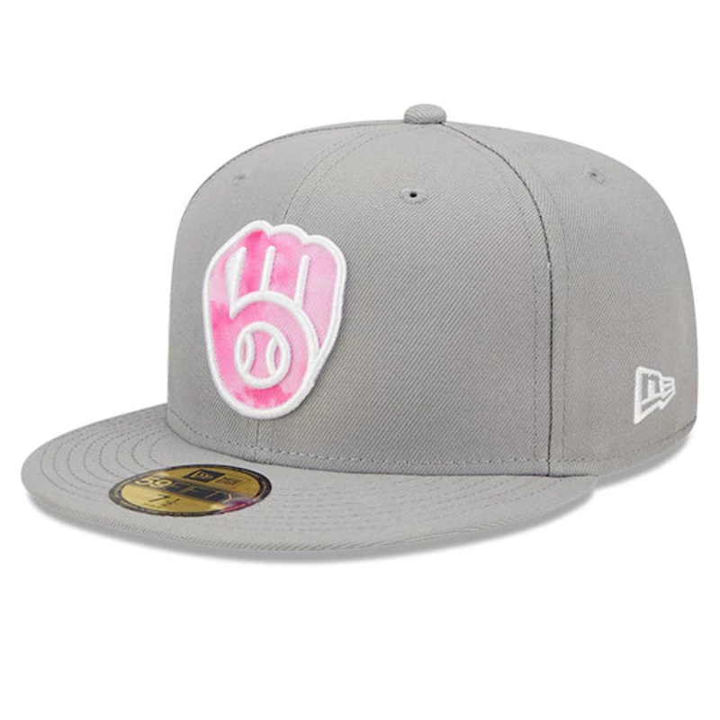 New Era Milwaukee Brewers Gray 2022 Mother’s Day On-Field 59FIFTY Fitted Hat