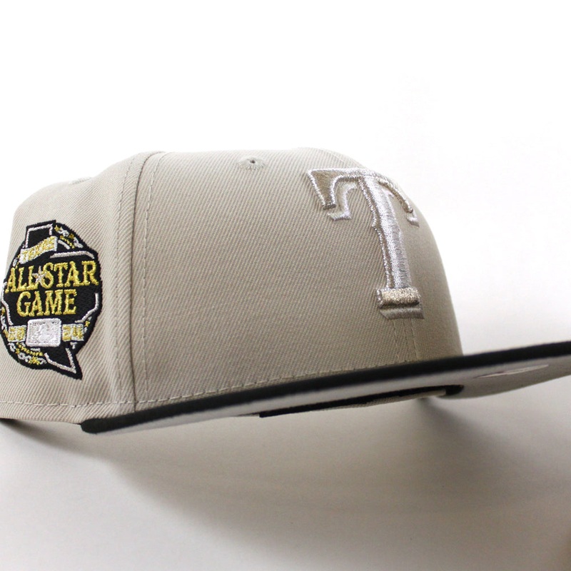 Texas Rangers 2024 All Star Game New Era 59Fifty Fitted Hat (Stone Gray Black Gray Under Brim) 6 7/8