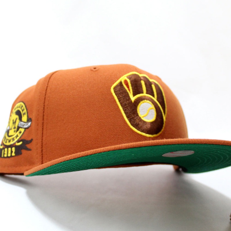 Milwaukee Brewers 1982 American League Champs New Era 59Fifty Fitted Hat (Rust Green Under Brim) 7