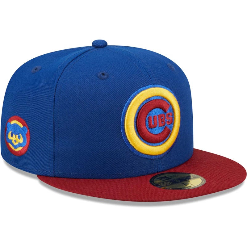 New Era Chicago Cubs Blue/Red Alternate Logo Primary Jewel Gold Undervisor 59FIFTY Fitted Hat