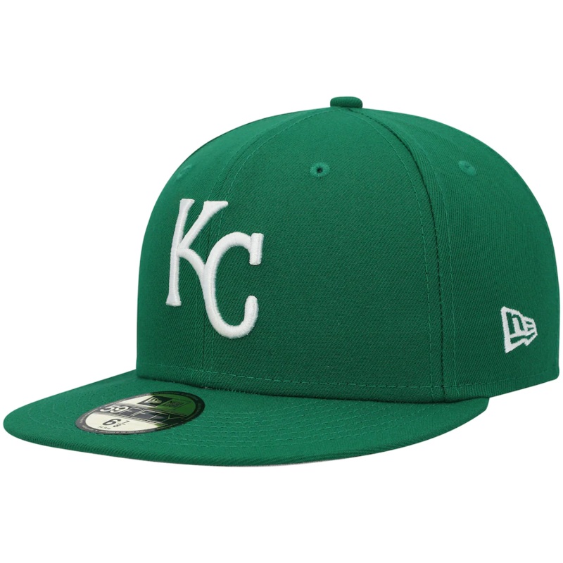 New Era Kansas City Royals Kelly Green Logo White 59FIFTY Fitted Hat