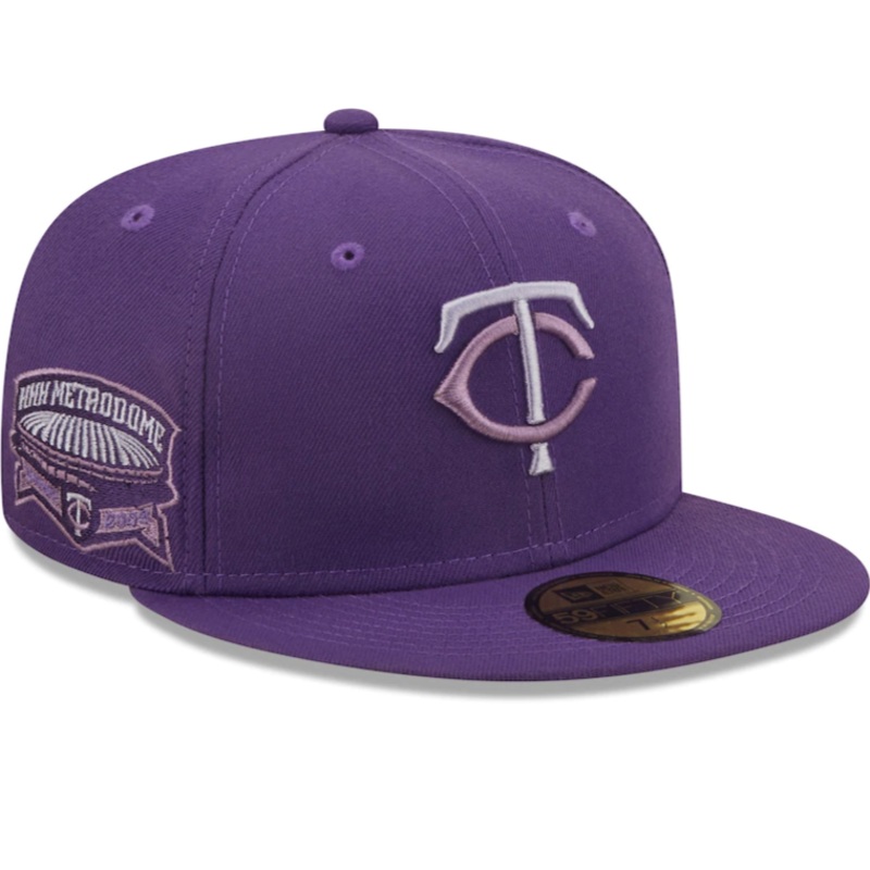 New Era Minnesota Twins Purple Lavender Undervisor 59FIFTY Fitted Hat