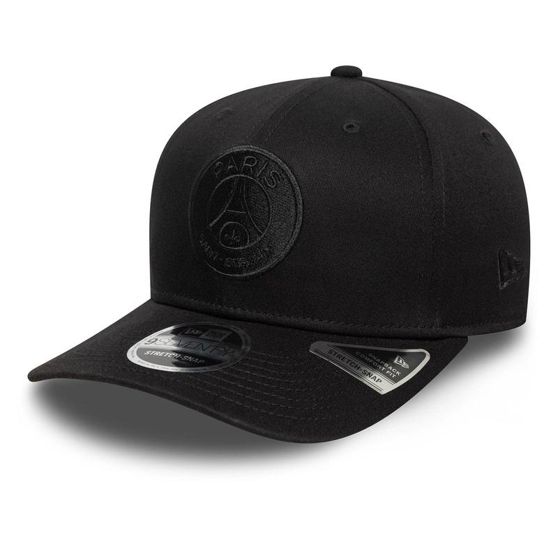 Paris Saint-Germain Tonal Black 9SEVENTY Stretch Snap Adjustable Cap OSFM