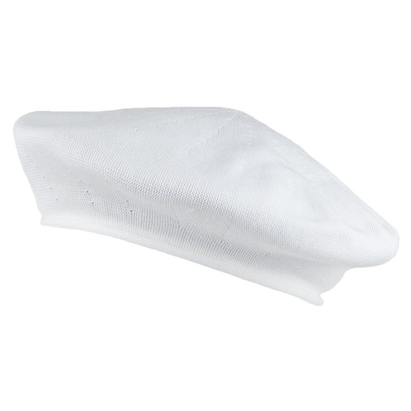 Parkhurst 10.5 Inch Cotton Beret – White 1-Size