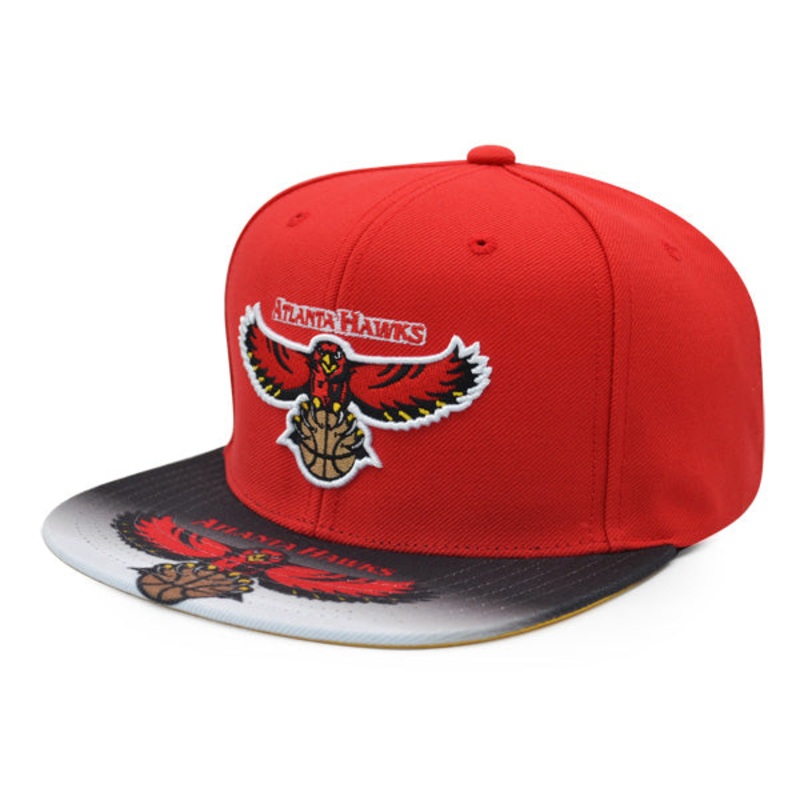 Atlanta Hawks Mitchell & Ness SWINGMAN POP Snapback Hat – Red