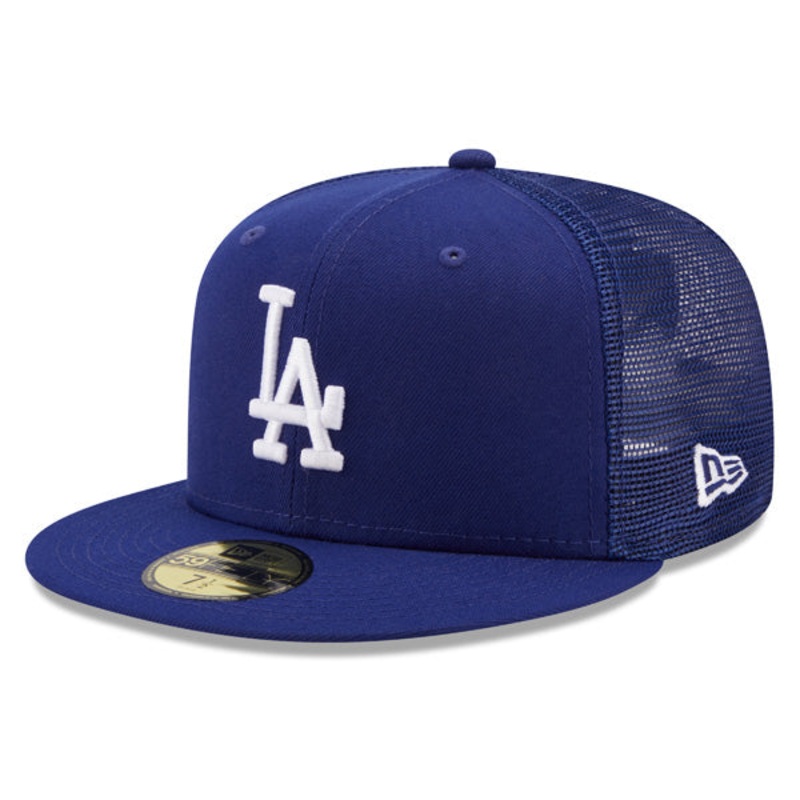 Los Angeles Dodgers New Era MLB CLASSIC TRUCKER 59FIFTY Fitted Mesh Hat  Royal 7 1/8
