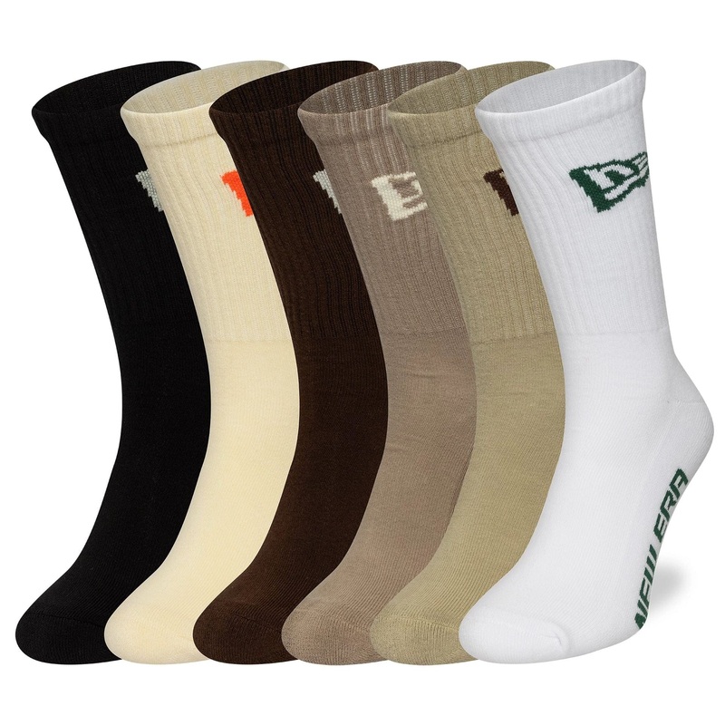 New Era Flag 6-Pack Multi Tonal Crew Socks 2-5
